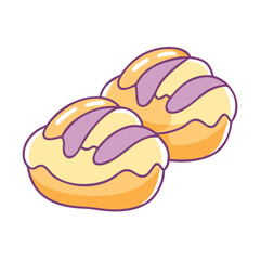 choux pastry icon, choux pastry vector illustration-simple illustration of choux pastry, perfect for choux pastry logos and icons