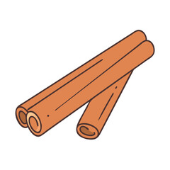 cinnamon stick icon, cinnamon stick vector illustration-simple illustration of cinnamon stick, perfect for cinnamon stick logos and icons