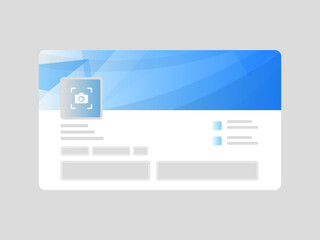 Realistic LinkedIn Social Media Mockup with Abstract Gradient Banner Templates and Customizable Profile Page Elements