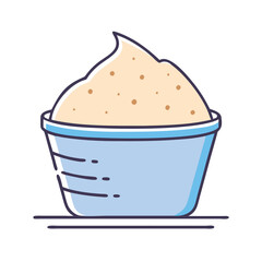 cup of flour icon, cup of flour vector illustration-simple illustration of cup of flour, perfect for cup of flour logos and icons