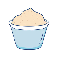 cup of flour icon, cup of flour vector illustration-simple illustration of cup of flour, perfect for cup of flour logos and icons