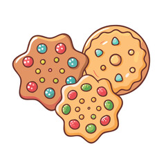 decorated cookies icon, decorated cookies vector illustration-simple illustration of decorated cookies, perfect for decorated cookies logos and icons