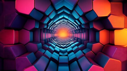 Symmetrical hexagonal grids interwoven with subtle color changes.