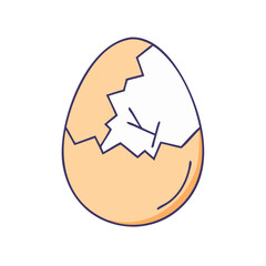 egg cracking icon, egg cracking vector illustration-simple illustration of egg cracking, perfect for egg cracking logos and icons