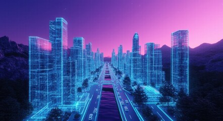 Fototapeta premium AI Digital Ecosystem.