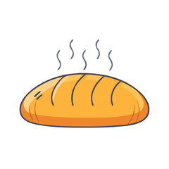 freshly baked bread icon, freshly baked bread vector illustration-simple illustration of freshly baked bread, perfect for freshly baked bread logos and icons