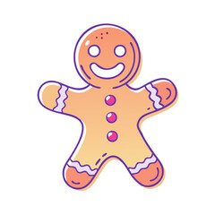 gingerbread man icon, gingerbread man vector illustration-simple illustration of gingerbread man, perfect for gingerbread man logos and icons
