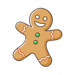 gingerbread man icon, gingerbread man vector illustration-simple illustration of gingerbread man, perfect for gingerbread man logos and icons