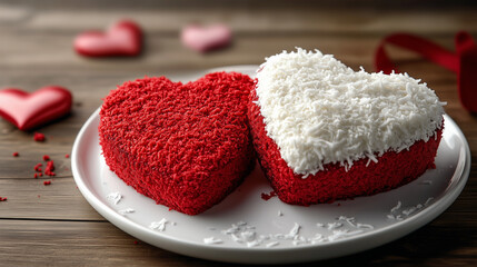 two hearts on a plate