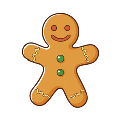 gingerbread man icon, gingerbread man vector illustration-simple illustration of gingerbread man, perfect for gingerbread man logos and icons