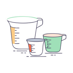 measuring cups icon, measuring cups vector illustration-simple illustration of measuring cups, perfect for measuring cups logos and icons
