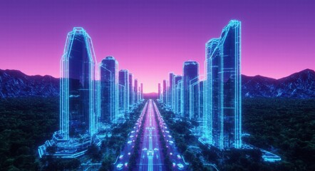 Obraz premium AI Digital Ecosystem.