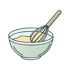 mixing bowl with whisk icon, mixing bowl with whisk vector illustration-simple illustration of mixing bowl with whisk, perfect for mixing bowl with whisk logos and icons