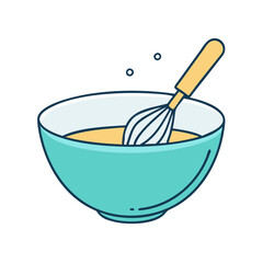 mixing bowl icon, mixing bowl vector illustration-simple illustration of mixing bowl, perfect for mixing bowl logos and icons