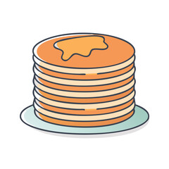 pancake stack icon, pancake stack vector illustration-simple illustration of pancake stack, perfect for pancake stack logos and icons
