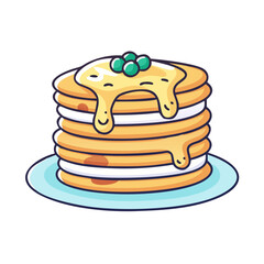pancake stack icon, pancake stack vector illustration-simple illustration of pancake stack, perfect for pancake stack logos and icons