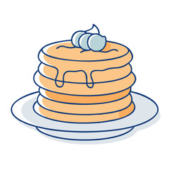 pancake stack icon, pancake stack vector illustration-simple illustration of pancake stack, perfect for pancake stack logos and icons