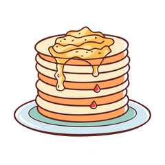 pancake stack icon, pancake stack vector illustration-simple illustration of pancake stack, perfect for pancake stack logos and icons
