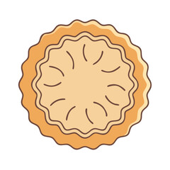 pie crust icon, pie crust vector illustration-simple illustration of pie crust, perfect for pie crust logos and icons