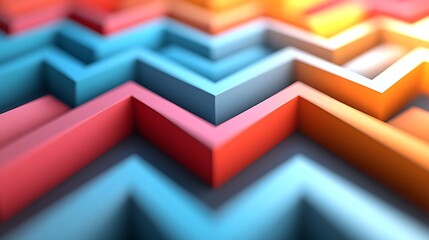 Zigzag geometric patterns forming dynamic contrasts in colors.