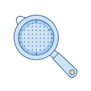 blue colander kitchen utensil clip art preview