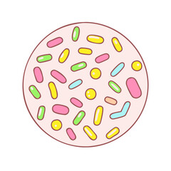 sugar sprinkles icon, sugar sprinkles vector illustration-simple illustration of sugar sprinkles, perfect for sugar sprinkles logos and icons