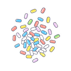 sugar sprinkles icon, sugar sprinkles vector illustration-simple illustration of sugar sprinkles, perfect for sugar sprinkles logos and icons