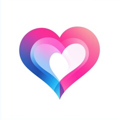 Unique heart design with modern aesthetics and vibrant color accents