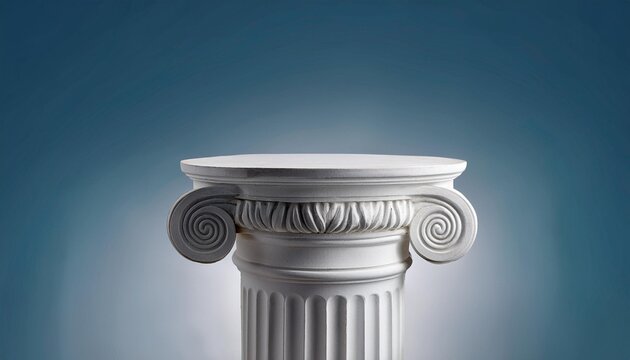 antique column isolated on white