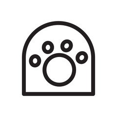 Cat paw icon representing the paw print, symbolizing playfulness or pet care. Perfect for pet-themed designs, apps, and branding. Clean, modern, and versatile vector design.