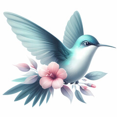 Obraz premium hummingbird image on white background