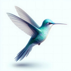 Fototapeta premium hummingbird image on white background