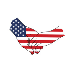 Couple man and woman at the wedding holding hands