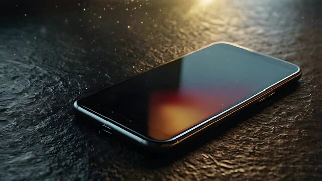 Smartphone with dark background. Seamless 4K looping timelapse video animation