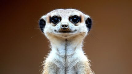 Fototapeta premium Close-up portrait of a cute meerkat.