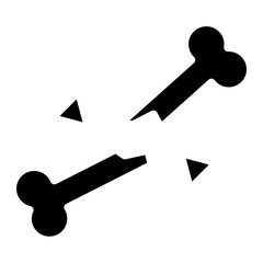 broken bones icon glyph