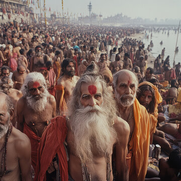 close up of sadhu in kumbha mela