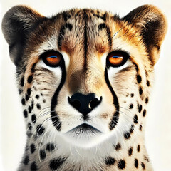 close up of a cheetah head