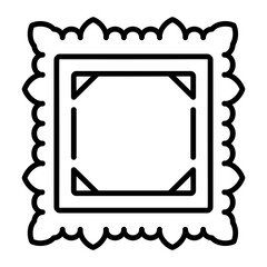 A line style icon of art frame 