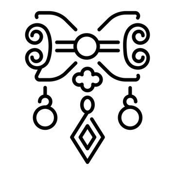 black bow brooch ornament design clip art preview