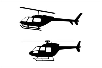 Helicopter Silhouette Collection set and high details