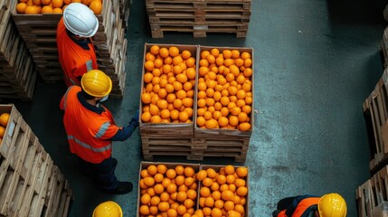 Physical Night Labor at Warehouse with Teams of Workers Coordinating Stacking and Handling of Cargo Boxes and Crates for Efficient Logistics and Distribution