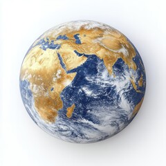 Beautiful Earth Globe with Detailed Land and Ocean Features
