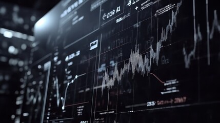 Business-themed background with a stock chart, corporate icons, and economic data, dynamic market trends.