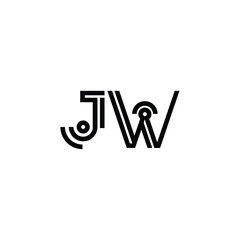 JW monogram logo design letter text name symbol monochrome logotype alphabet character simple logo