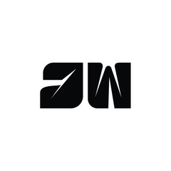 JW monogram logo design letter text name symbol monochrome logotype alphabet character simple logo