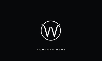 VV, VV Abstract Letters Logo Monogram