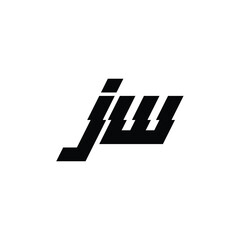 JW monogram logo design letter text name symbol monochrome logotype alphabet character simple logo