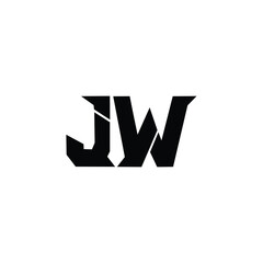 JW monogram logo design letter text name symbol monochrome logotype alphabet character simple logo