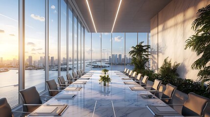 Luxury Miami Conference Room Stunning Bay View